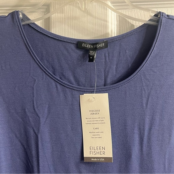 NWT Eileen Fisher Viscose Jersey Blang Jewel Neck Shell Top Size M - Picture 6 of 7